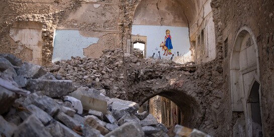 Zerstörung nach Bombenangriffen im Irak (Symbolbild)