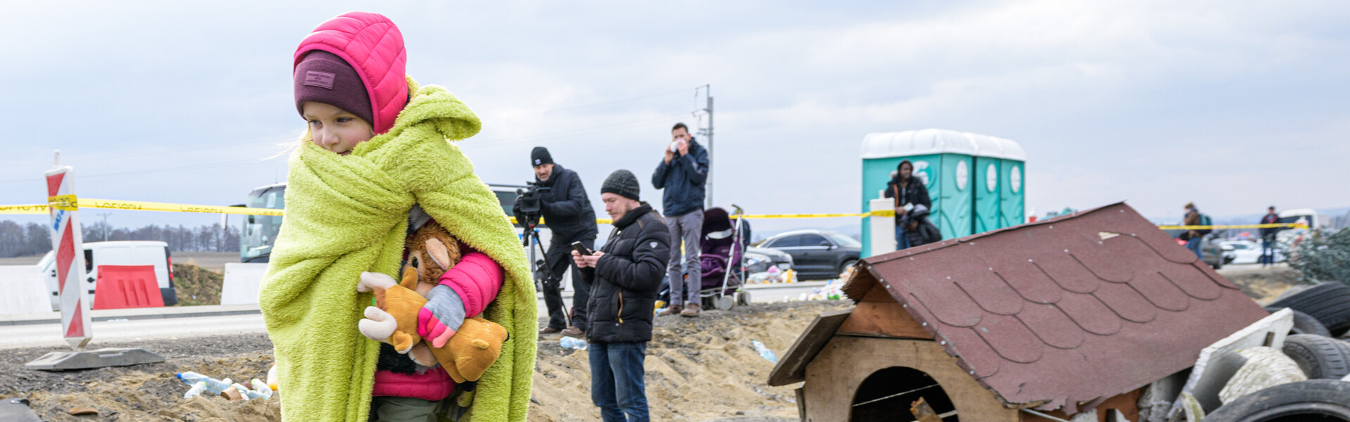 Ein Mädchen auf der Flucht vor dem Ukraine-Krieg