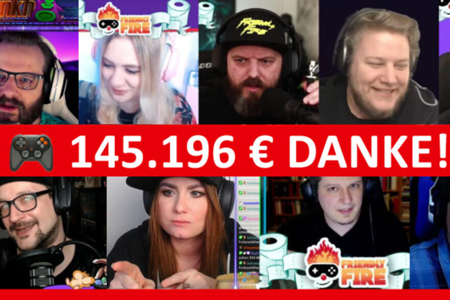 Herzlichen Dank an alle Mitwirkenden von #friendlydistancing. Im Bild zu sehen sind u.a. PietSmiet, Gronkh, Pandorya uvw.