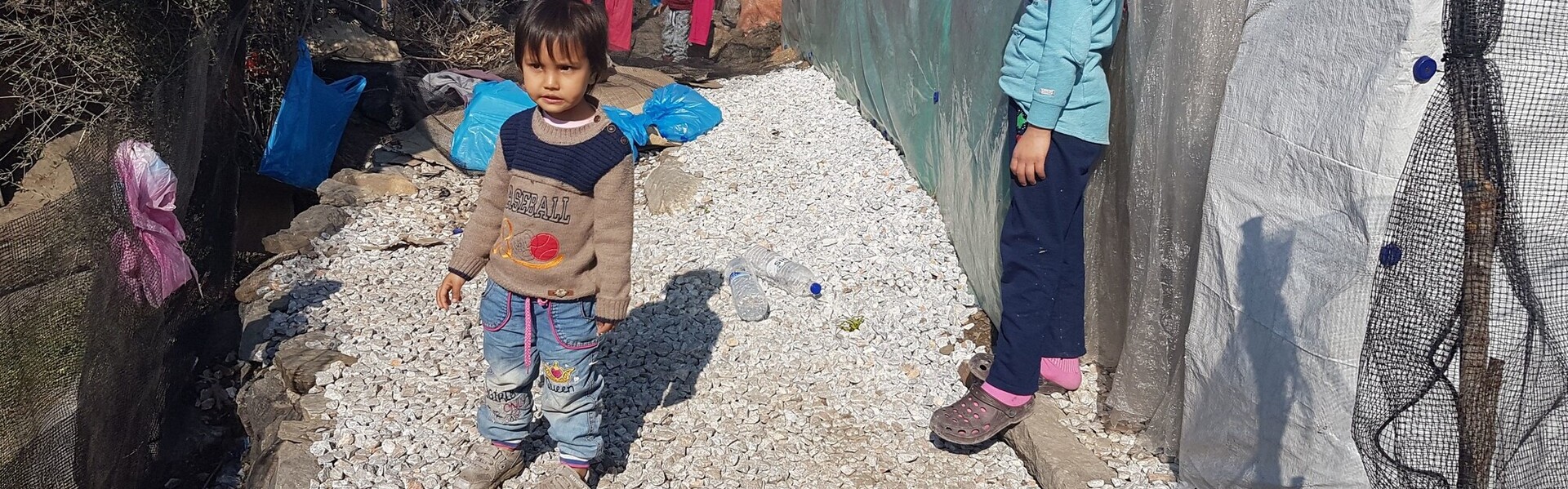 Kinder in einem Flüchtlingscamp in Griechenland