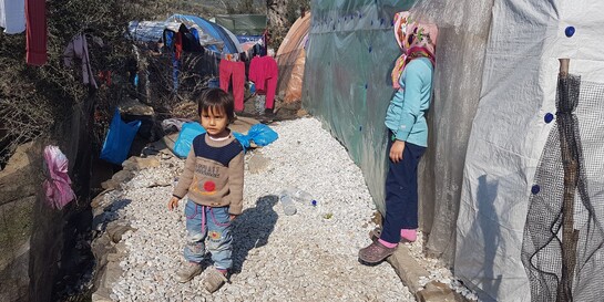 Kinder in einem Flüchtlingscamp in Griechenland