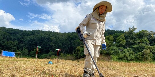 Entminerin von Handicap International in Laos