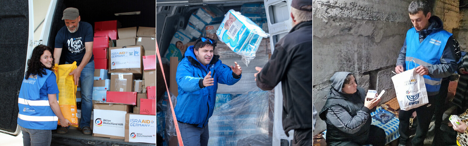 Helfer:innen von IsraAID im Einsatz für die Nothilfe Ukraine