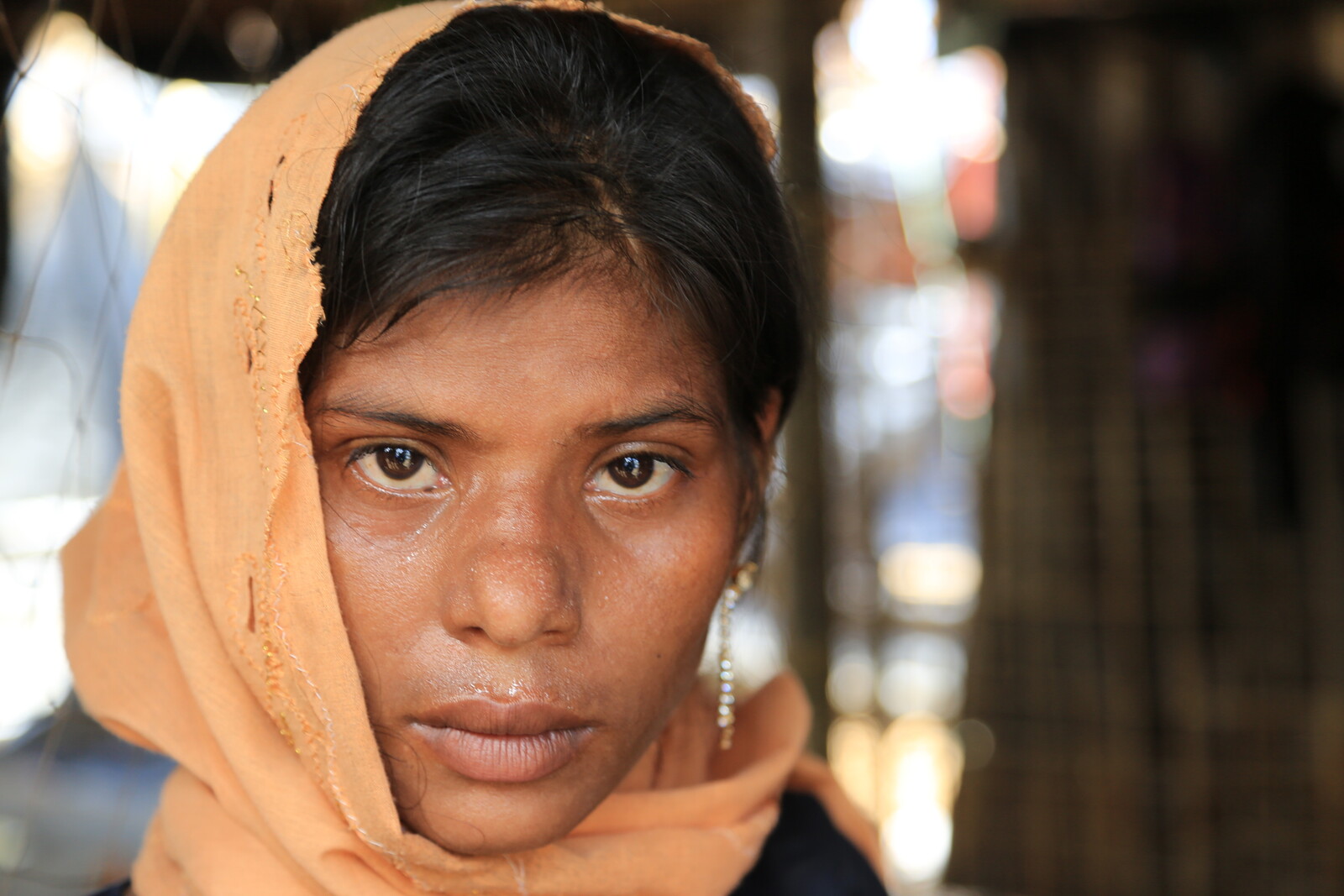 Diese Frau verlor ihre Kinder bei der Flucht aus Myanmar nach Bangladesch.