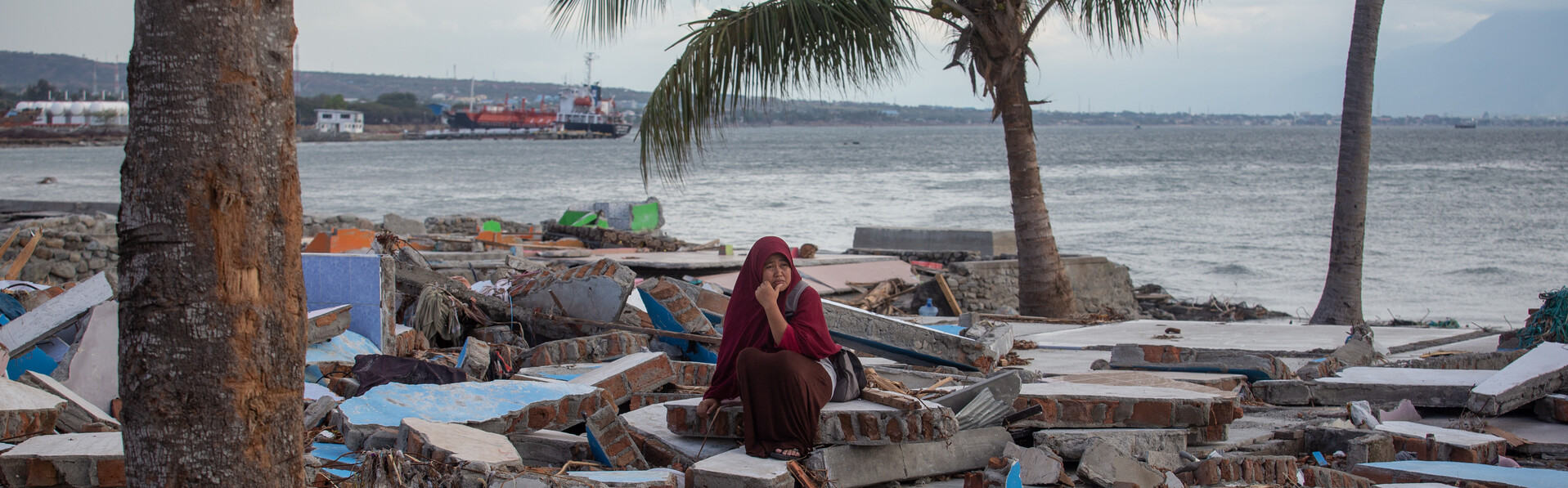 Bei dem Tsunami in Indonesien im Herbst 2018 wurden weite Landesteile verwüstet