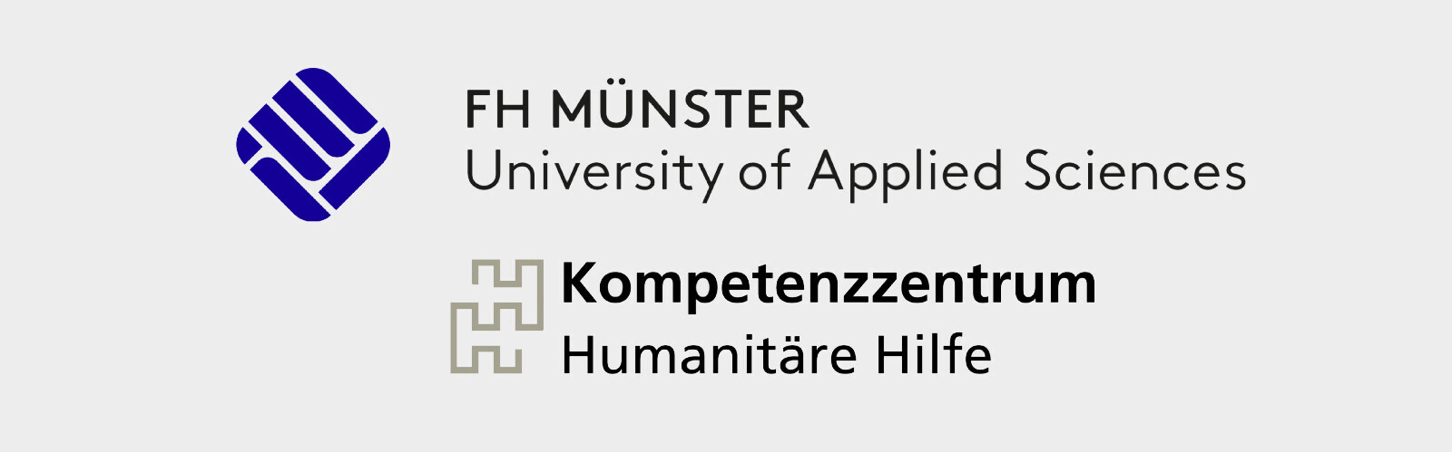 Logo Fachhochschule Münster & Kompetenzzentrum Humanitäre Hilfe