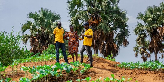 Helfer:innen von Help auf einem Feld im Südsudan