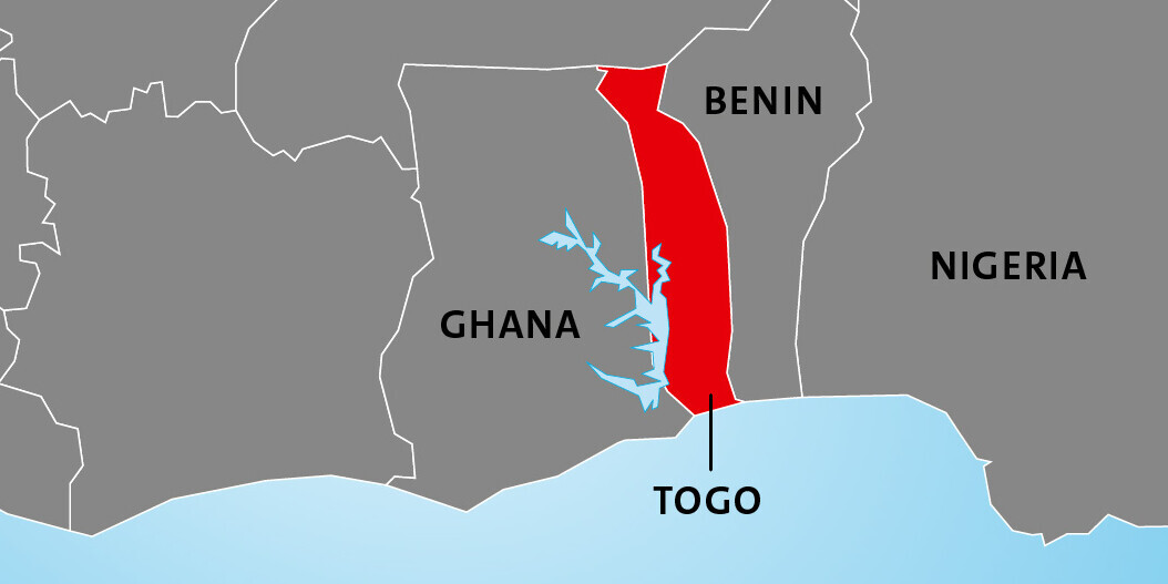 Lage von Togo in Afrika