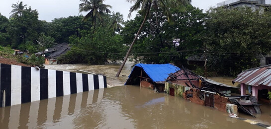 Überschwemmungen im indischen Bundesstaat Kerala.