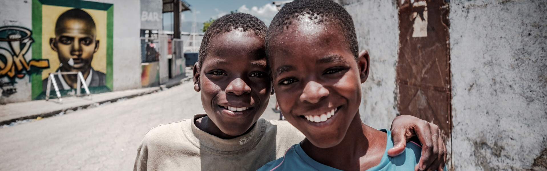 Zwei Kinder in Haiti