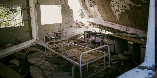 Zerbombtes Krankenhaus im Jemen
