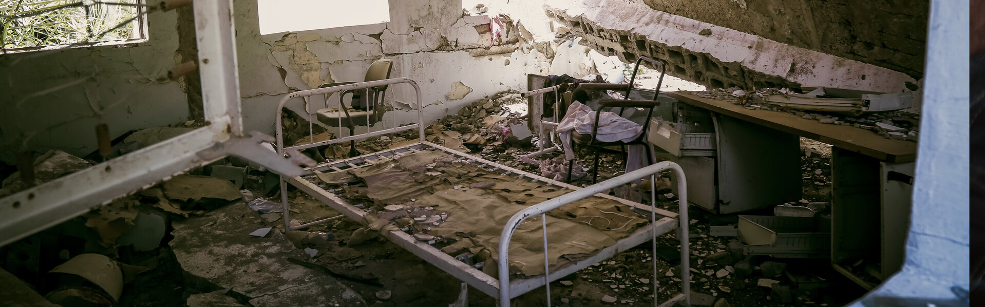 Zerbombtes Krankenhaus im Jemen
