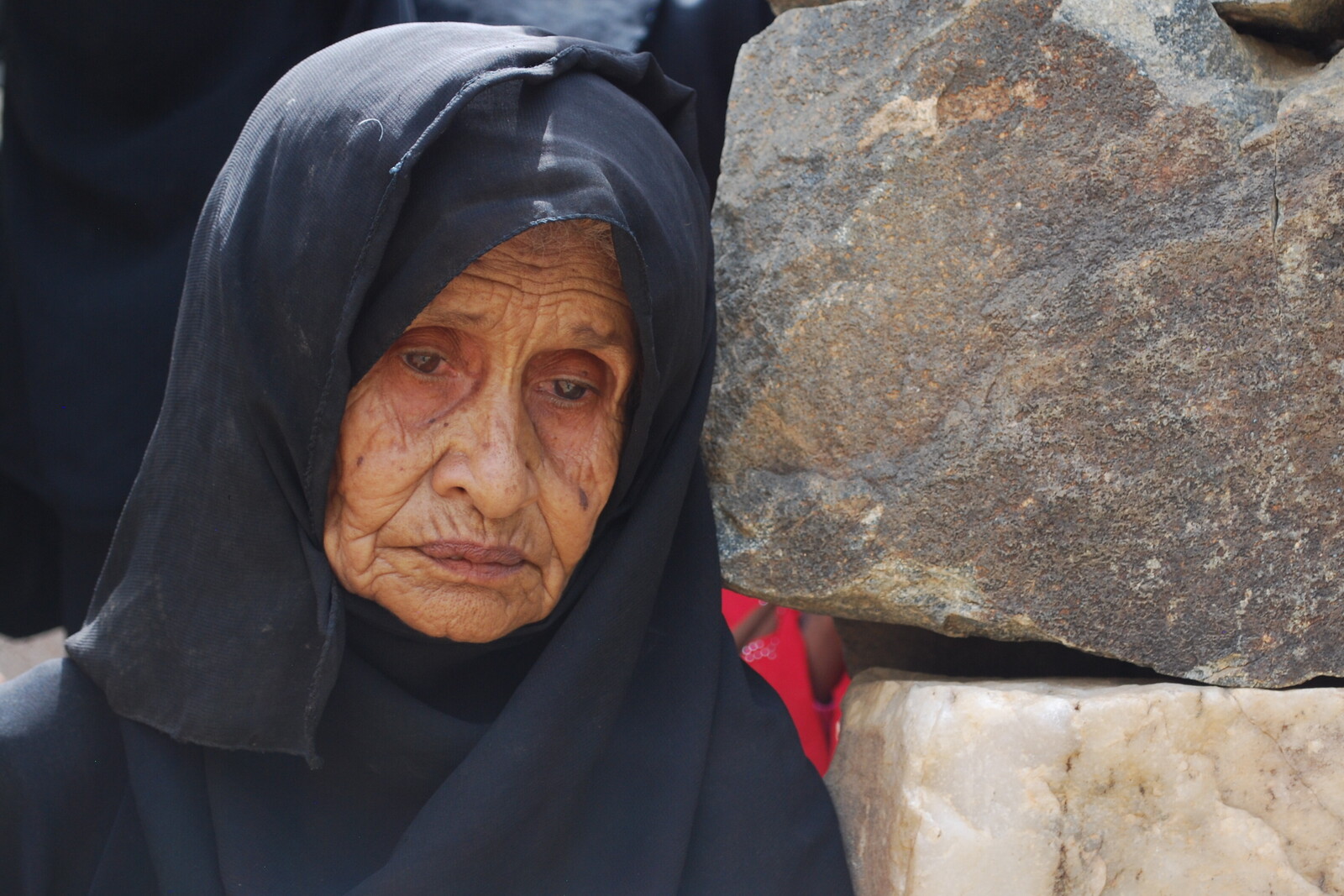 Eine alter Frau im Jemen
