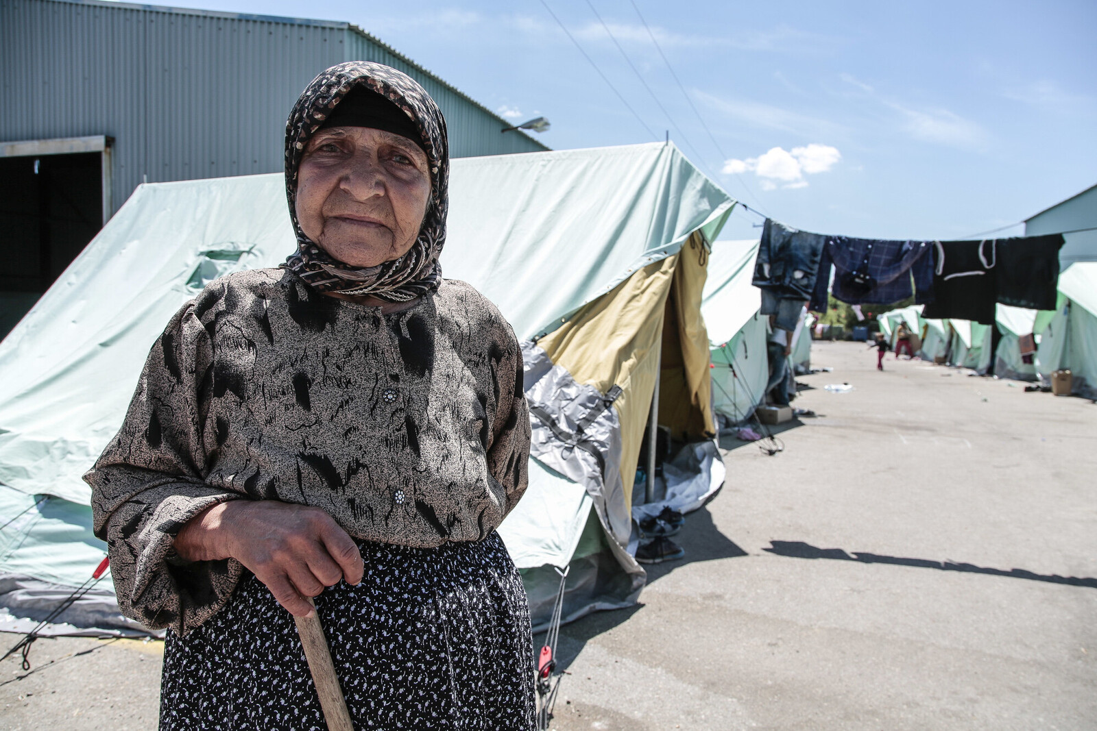 Eine Frau aus Syrien im Flüchtlingscamp