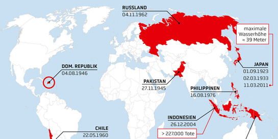 Infografik: 10 schwerste Tsunamis
