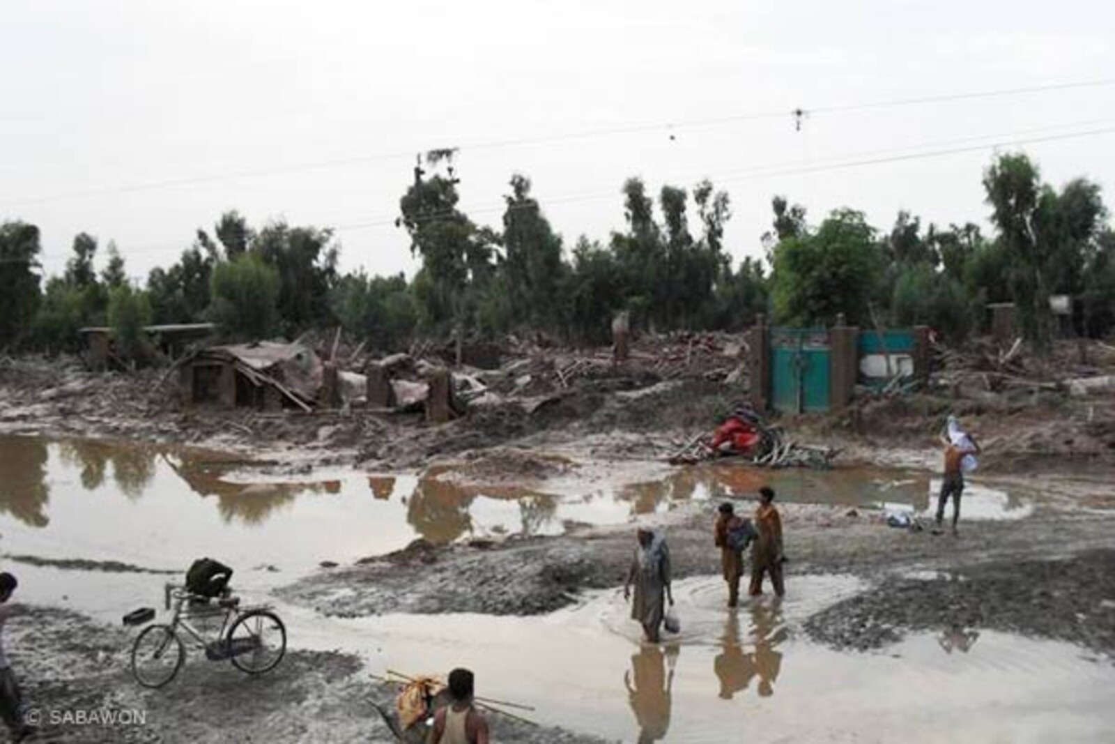 Flut Pakistan: Flutsituation in Khyber Pakhtunkhwa. Situation in District Nowshera.