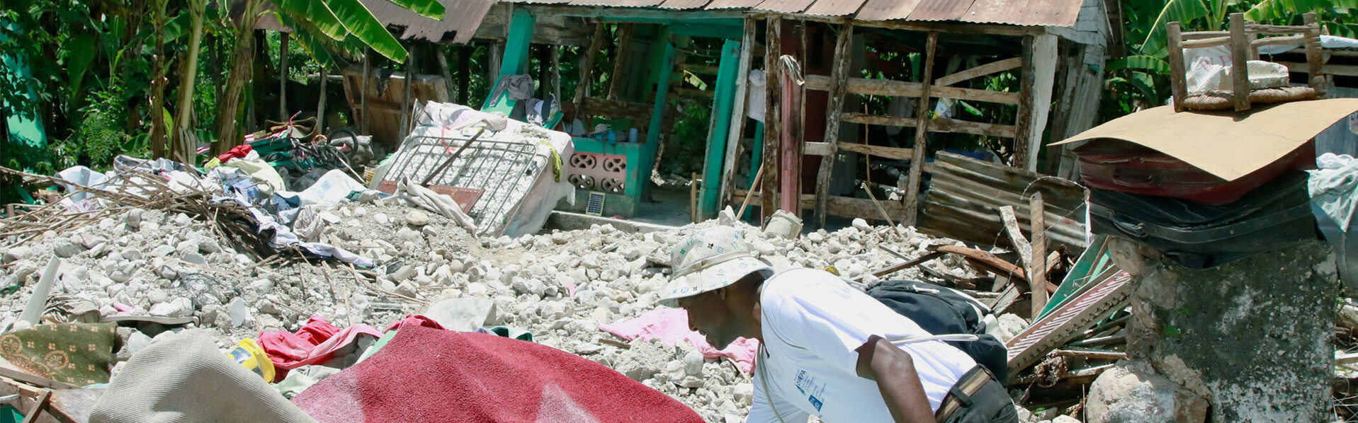Aufnahme aus August 2021: Von der Zerstörung nach dem Erdbeben vergangenen Sommer haben sich die Menschen in Haiti noch nicht erholt  