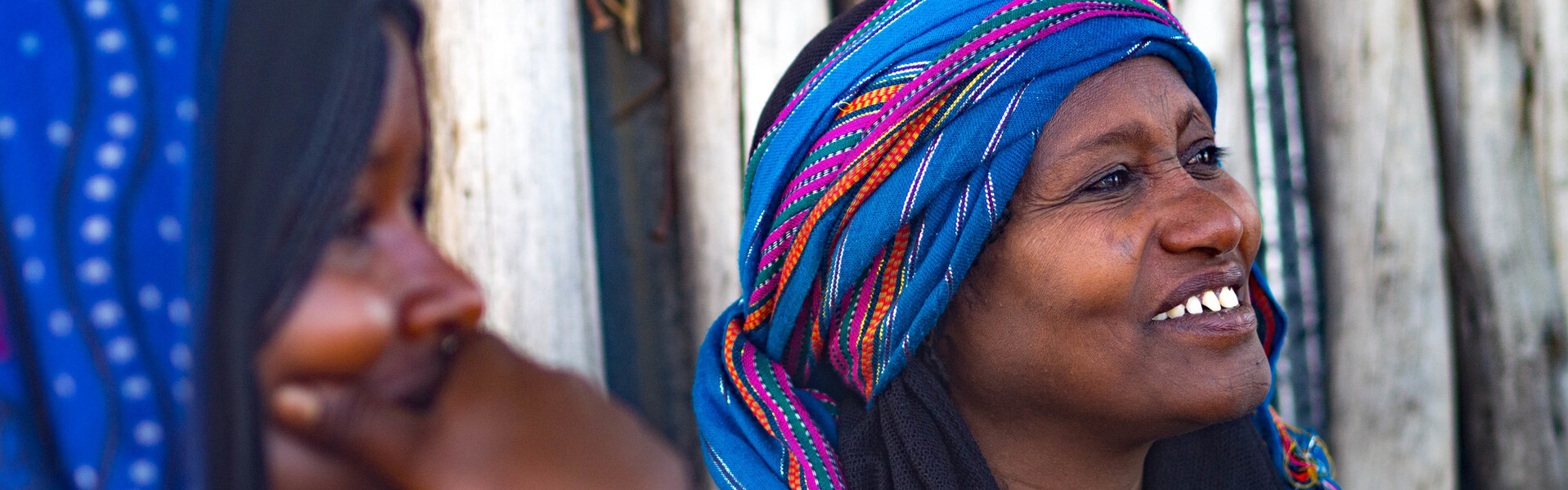 Frau in einem Hilfsprojekt in Äthiopien