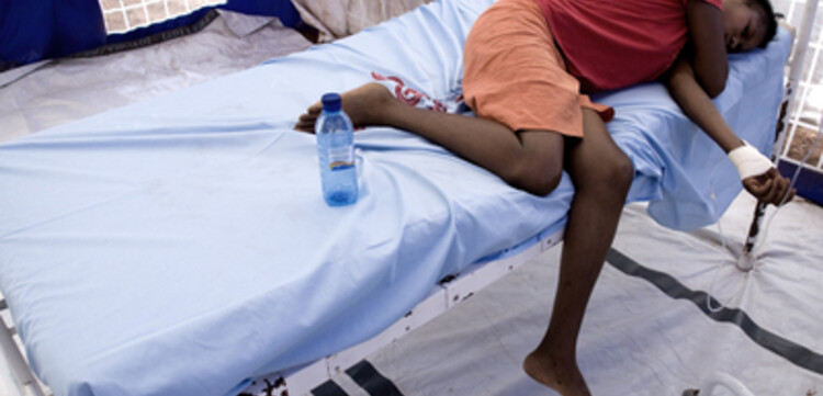 Cholera Simbabwe: Cholera-Patient im Krankenhaus