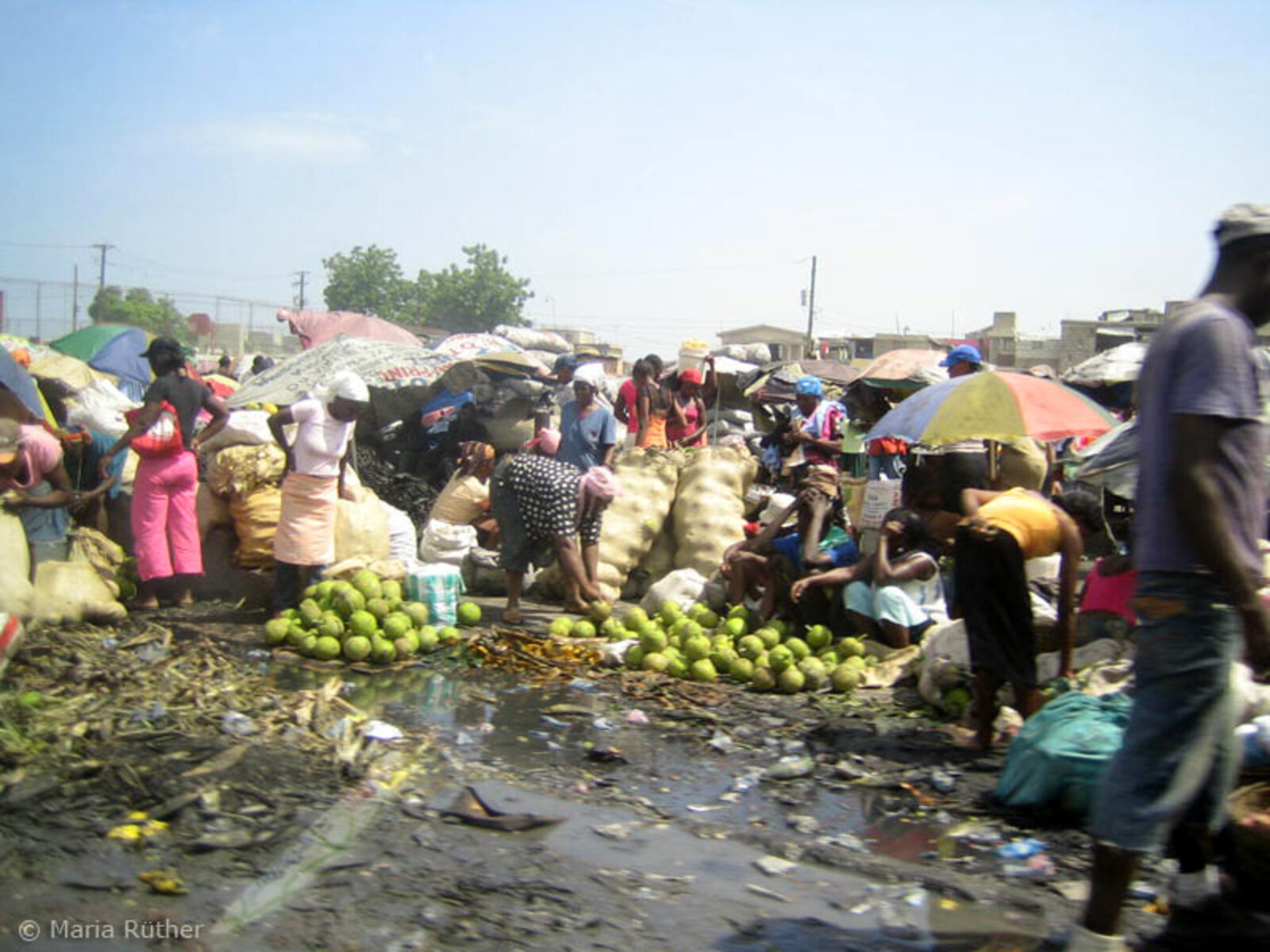Markt in Port-au-Prince nach starkem Regen