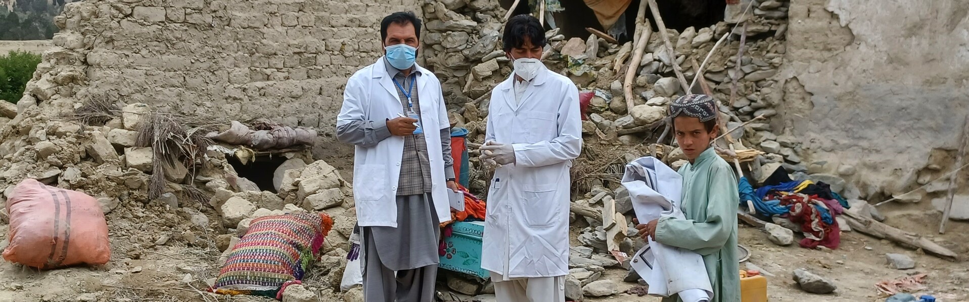 Helfer:innen sind in Afghanistan im Einsatz (Symbolfoto)