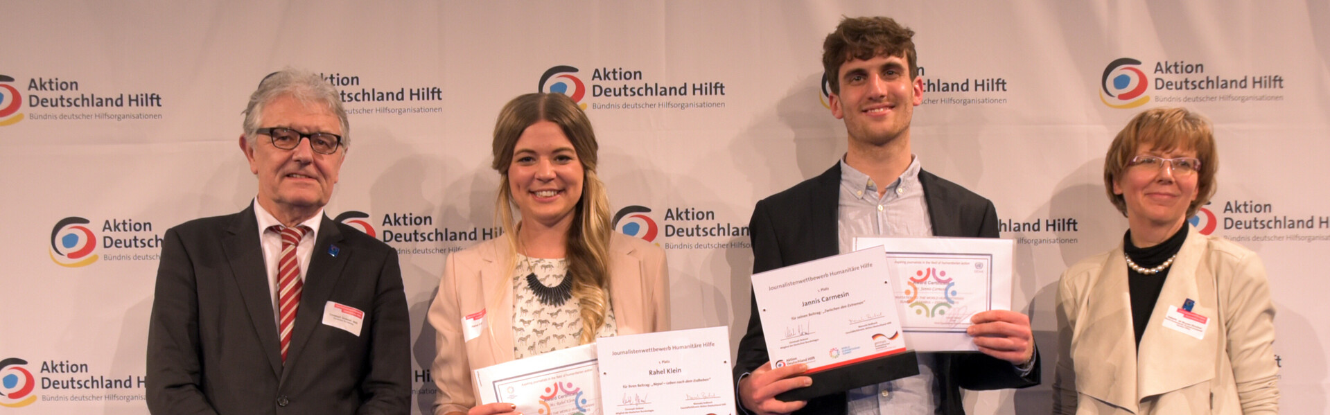 Die Gewinner des Wettbewerbs:Rahel Klein und Jannis Carmesin