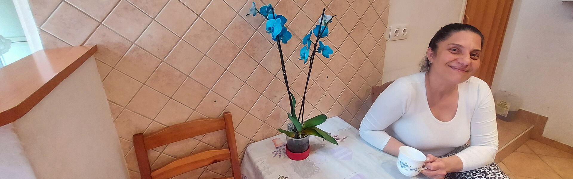 Endlich angekommen: Maria in ihrer neuen Wohnung in Budapest 