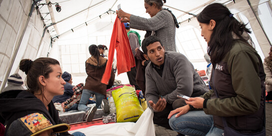 Flüchtlinge aus Venezuela erhalten Nothilfe in Ecuador