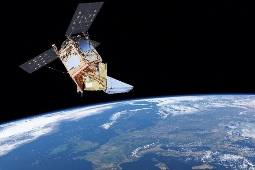 Ein Satellit im Weltall Ein Satellit im Weltall