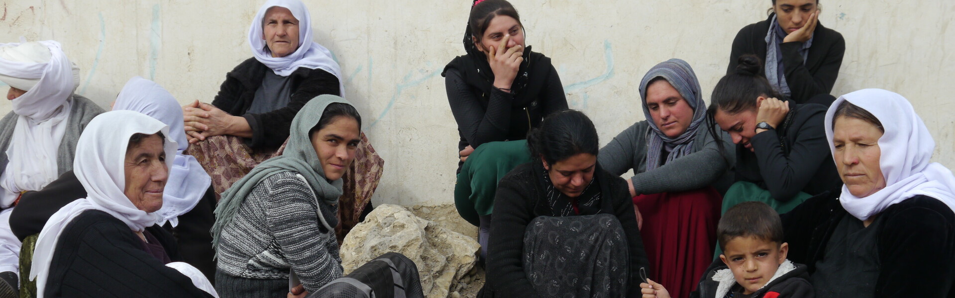 Flüchtlinge in Syrien: Hier sieht man ein Nothilfe-Gruppe für Frauen, in der sie sich über Probleme austauschen können.