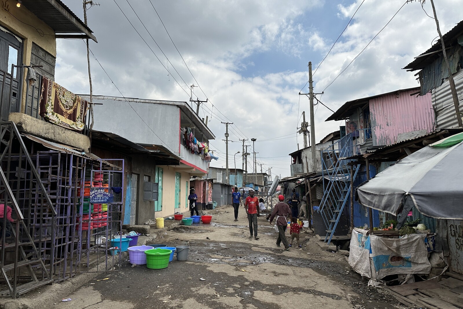 Slum in Nairobi, Kenia