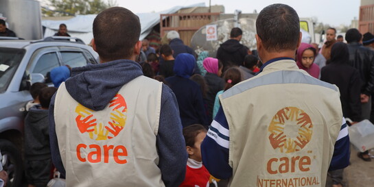 Helfer von CARE beim Einsatz in Gaza