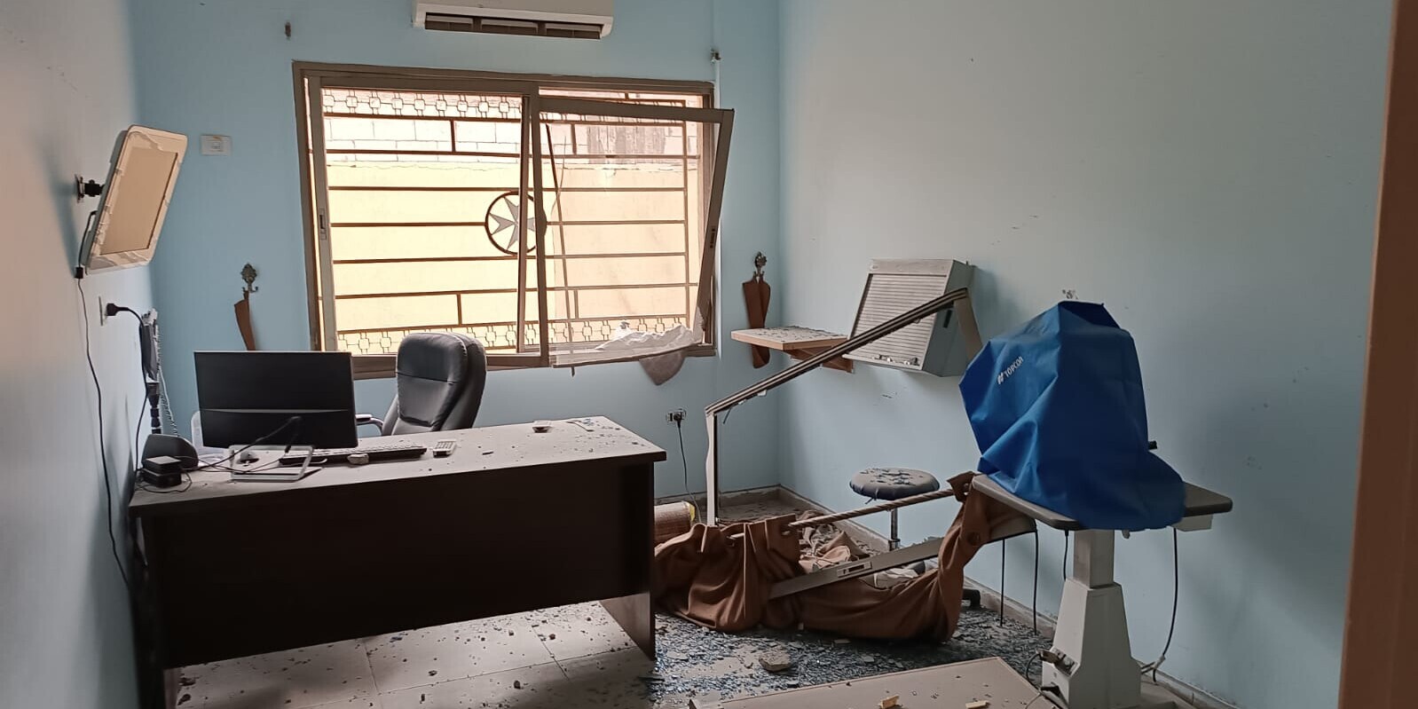 Beschädigte Augenklinik St. John in Gaza Beschädigte Augenklinik St. John in Gaza