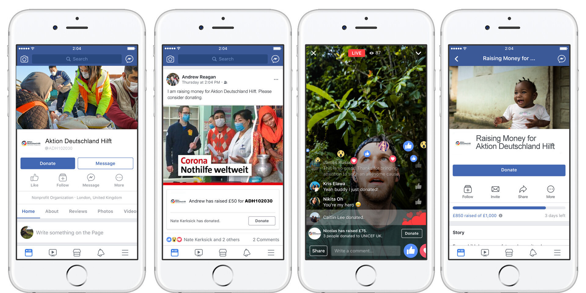 So sehen Spendenaktionen, Spendenaufrufe und Charity-Streams auf Facebook aus So sehen Spendenaktionen, Spendenaufrufe und Charity-Streams auf Facebook aus