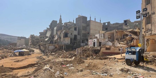 Zerstörung nach der Flut in Libyen