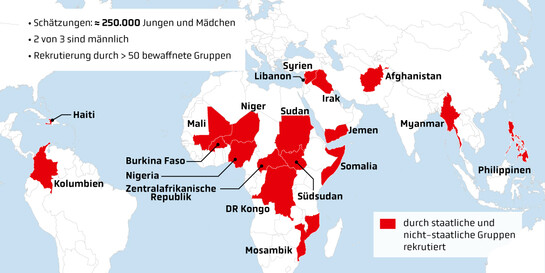 Infografik Kindersoldaten weltweit