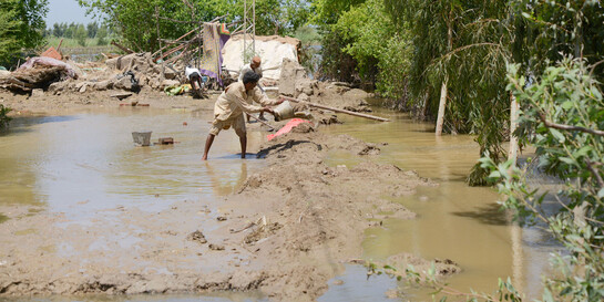 Aufräumen nach der Flut in Pakistan