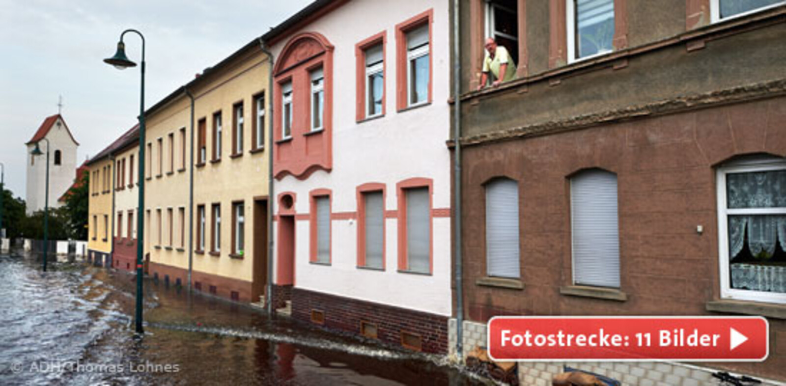 Der kleine Ort Aken in Sachsen-Anhalt war während der Hochwasserkatastrophe wie leergefegt