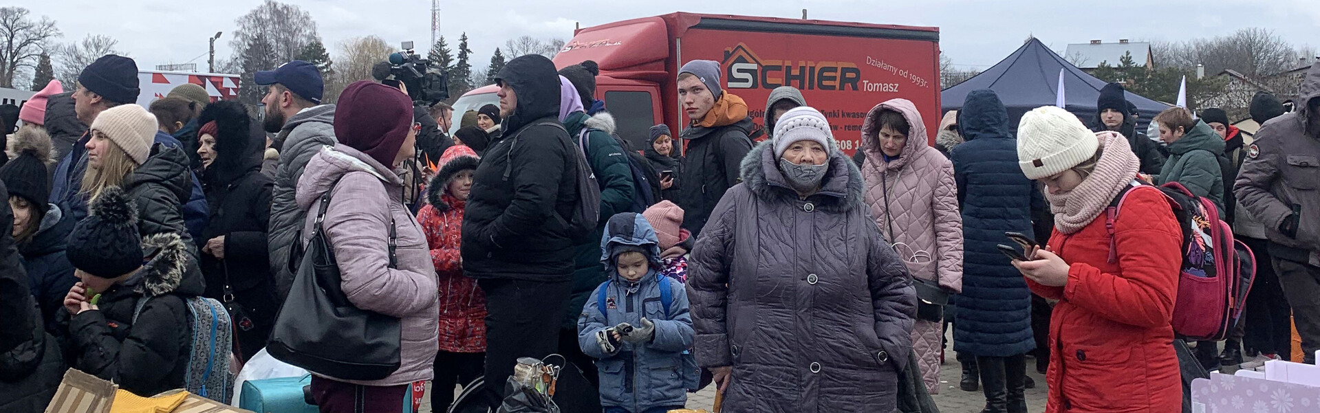 Menschen auf der Flucht vor dem Krieg in der Ukraine 