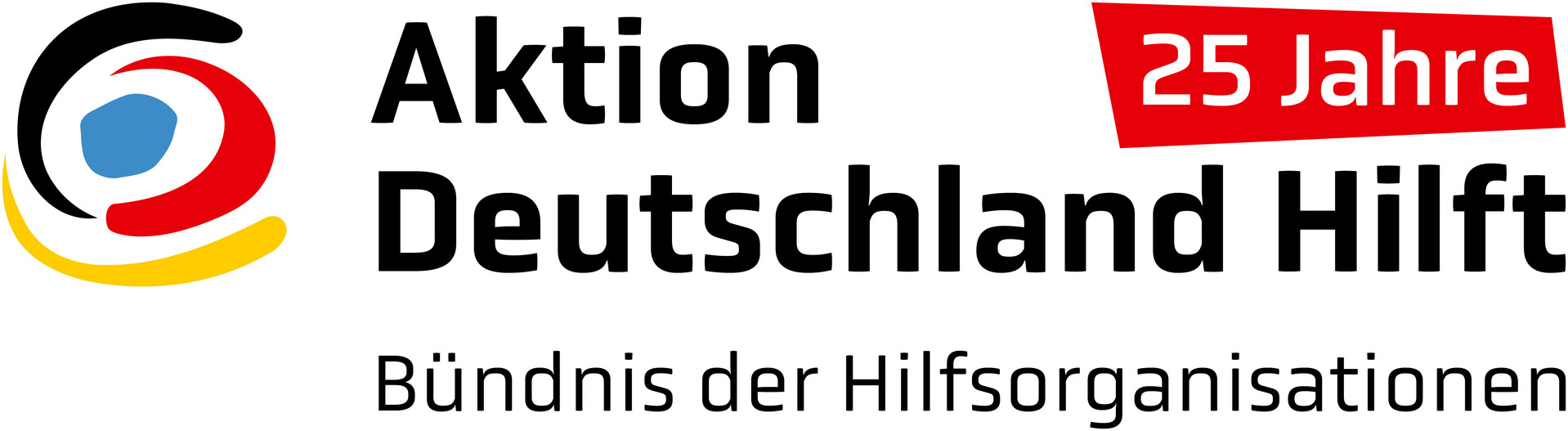 Jubiläums-Logo von Aktion Deutschland Hilft