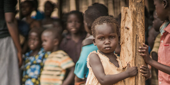 Ein kleines Mädchen aus dem Südsudan