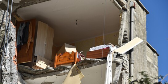 Zerstörtes Haus nach schwerem Erdbeben in Albanien