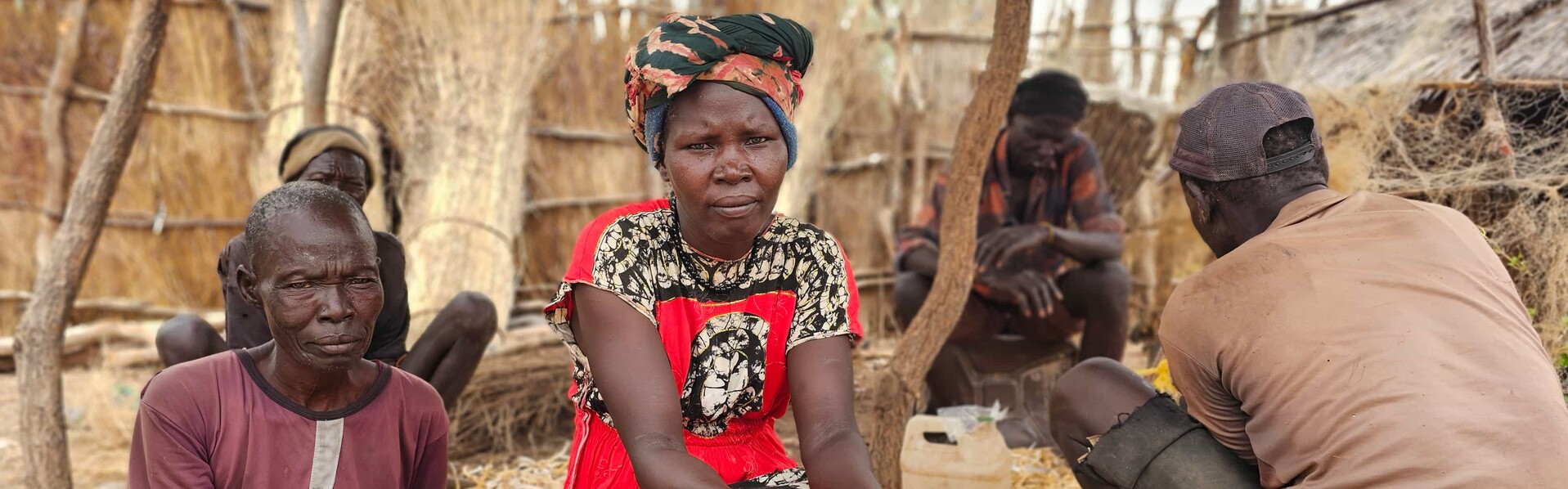 Sudanesische Geflüchtete in einer Siedlung an der Grenze zwischen dem Sudan und dem Südsudan