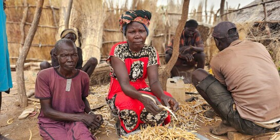 Sudanesische Geflüchtete in einer Siedlung an der Grenze zwischen dem Sudan und dem Südsudan