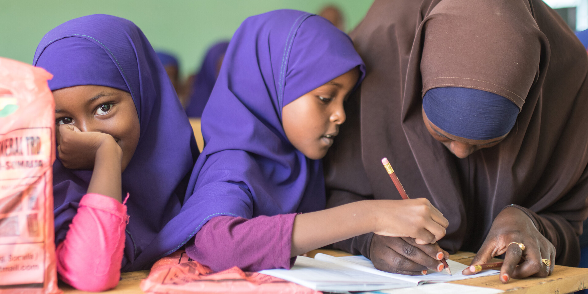 Mädchen in einer Schule in Somalia Mädchen in einer Schule in Somalia