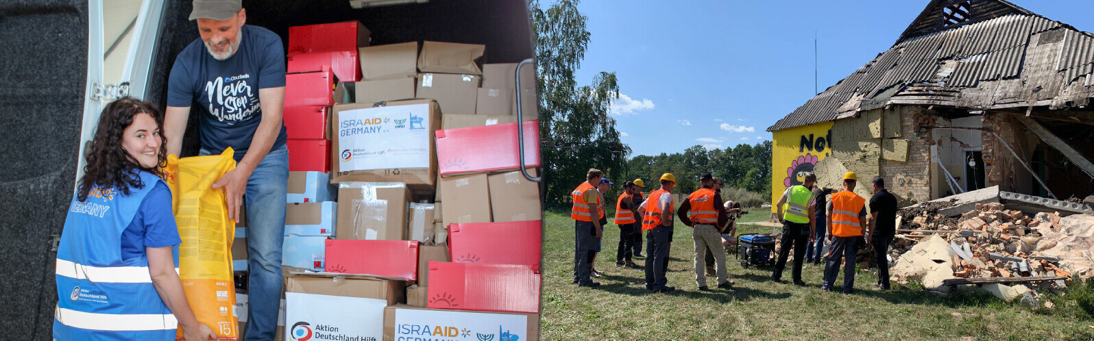 IsraAID Germany und der ZWST liefern Lebensmittel in die Ukraine und helfen beim Wiederaufbau