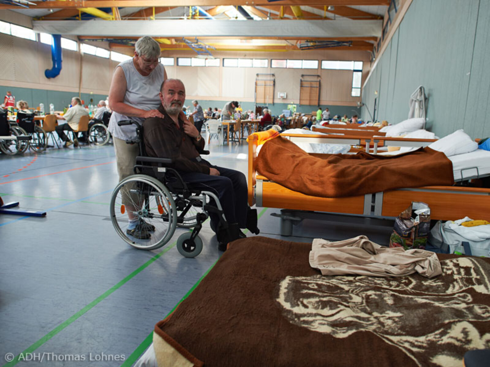 Neben den Senioren aus dem AWO Seniorenzentrum waren auch andere Akener Bürger in der Turnhalle untergebracht