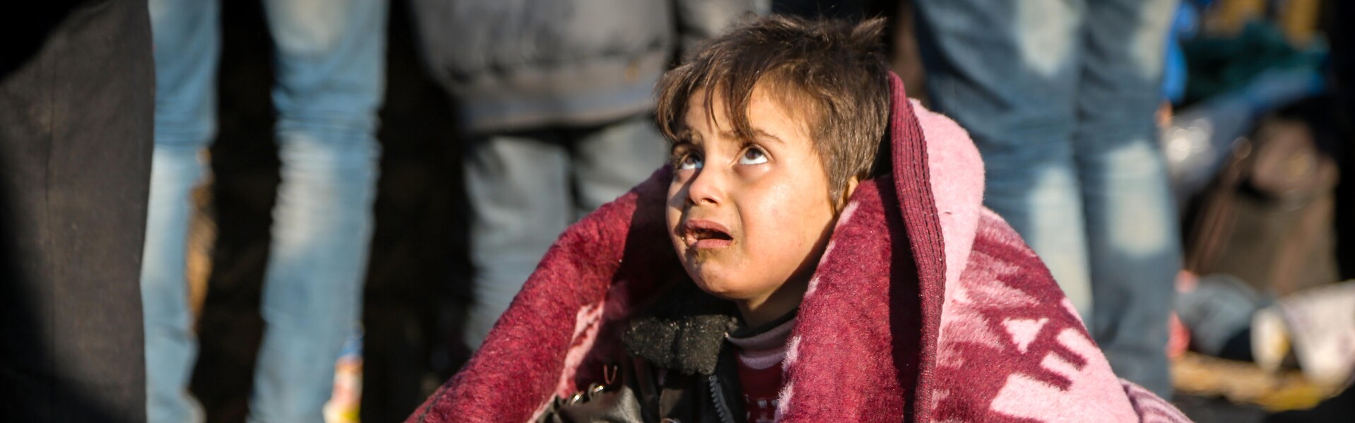 Ein Kind im Bürgerkriegsland Syrien