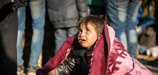 Ein Kind im Bürgerkriegsland Syrien