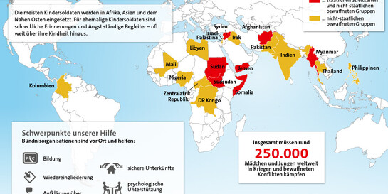 Infografik: Kindersoldaten weltweit